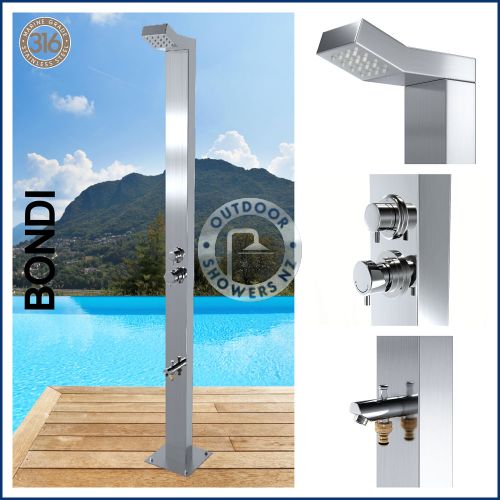 Bondi 316 Marine Grade Stainless Steel Outdoor Pool Shower