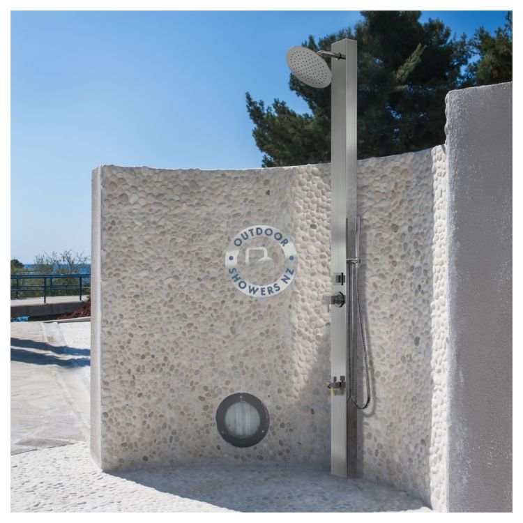 Milan Silver ADA 316 Marine Grade Stainless Steel Outdoor Pool Shower