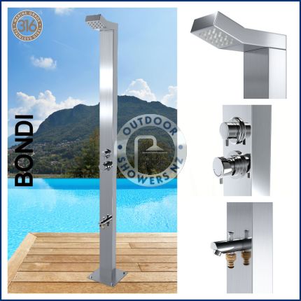 Bondi 316 Marine Grade Stainless Steel Outdoor Pool Shower