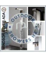 Windsor Silver ADA 316L Marine Grade Stainless Steel Outdoor Pool Shower with Hot & Cold Mixer
