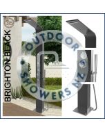 Brighton Black 316 Marine Grade  Stainless Steel Outdoor Massage Shower.