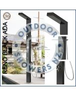 Reno Black ADA 316 Marine Grade Stainless Steel Outdoor Pool Shower